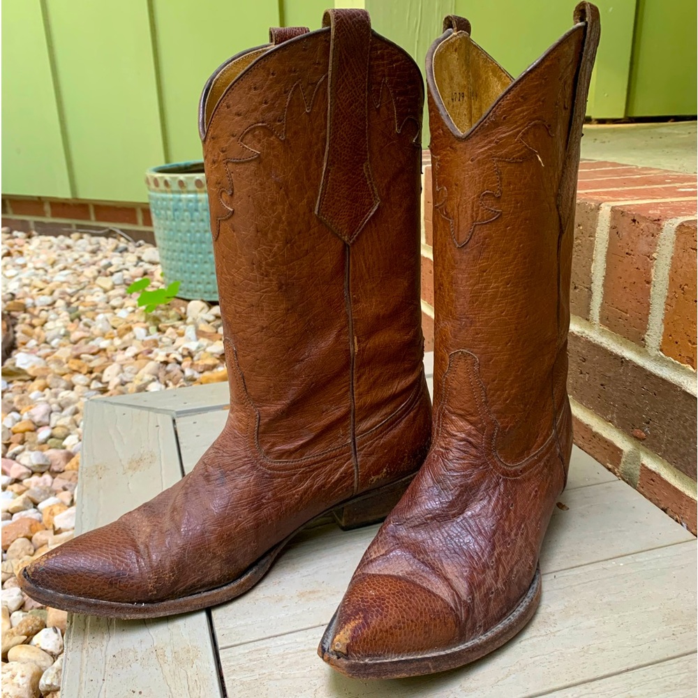 Beautiful Custom-Made Ostrich Cowboy Boots
